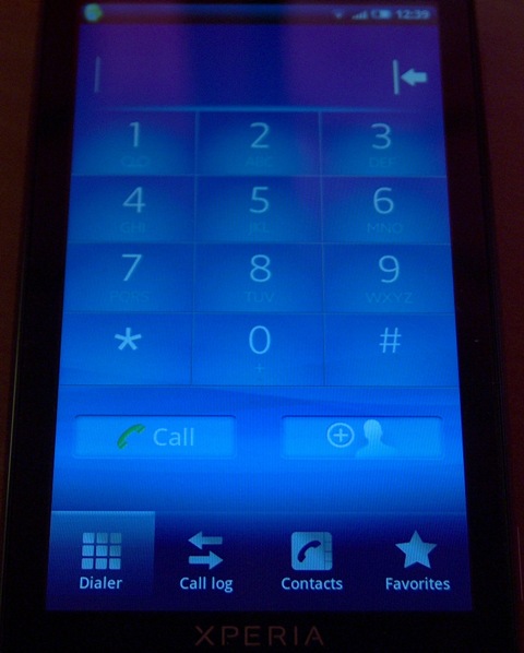 sony ericsson xperia x10 dialer