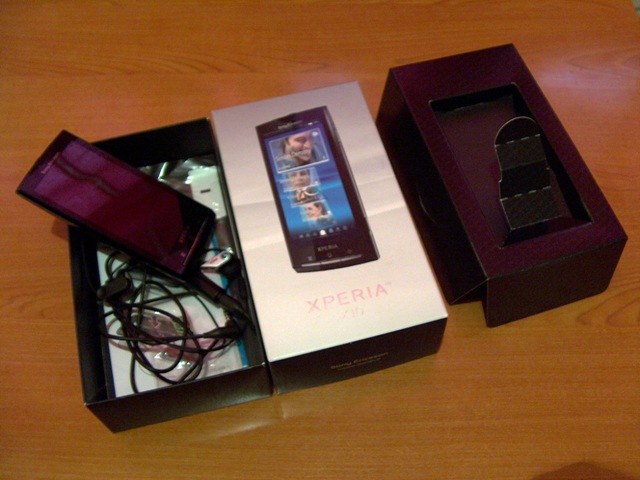 sony ericsson xperia x10 pakiranje