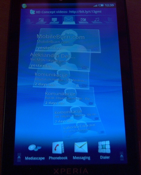 sony ericsson xperia x10 timescape 2