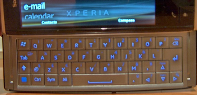sony ericsson xperia x2 tipkovnica