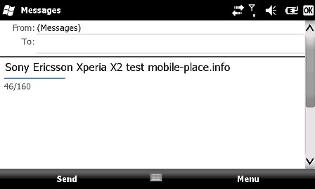 test sms-pisanje