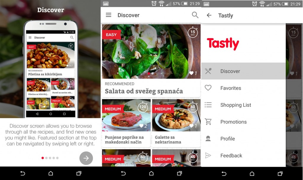 Tastly screenshot